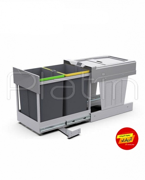 سطل زباله 2 قلو ریلی کابینتی لینک به درب
